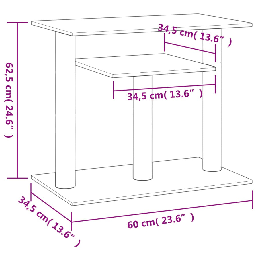 Krabpaal Met Platforms 62,5 Cm Kleurig Crème