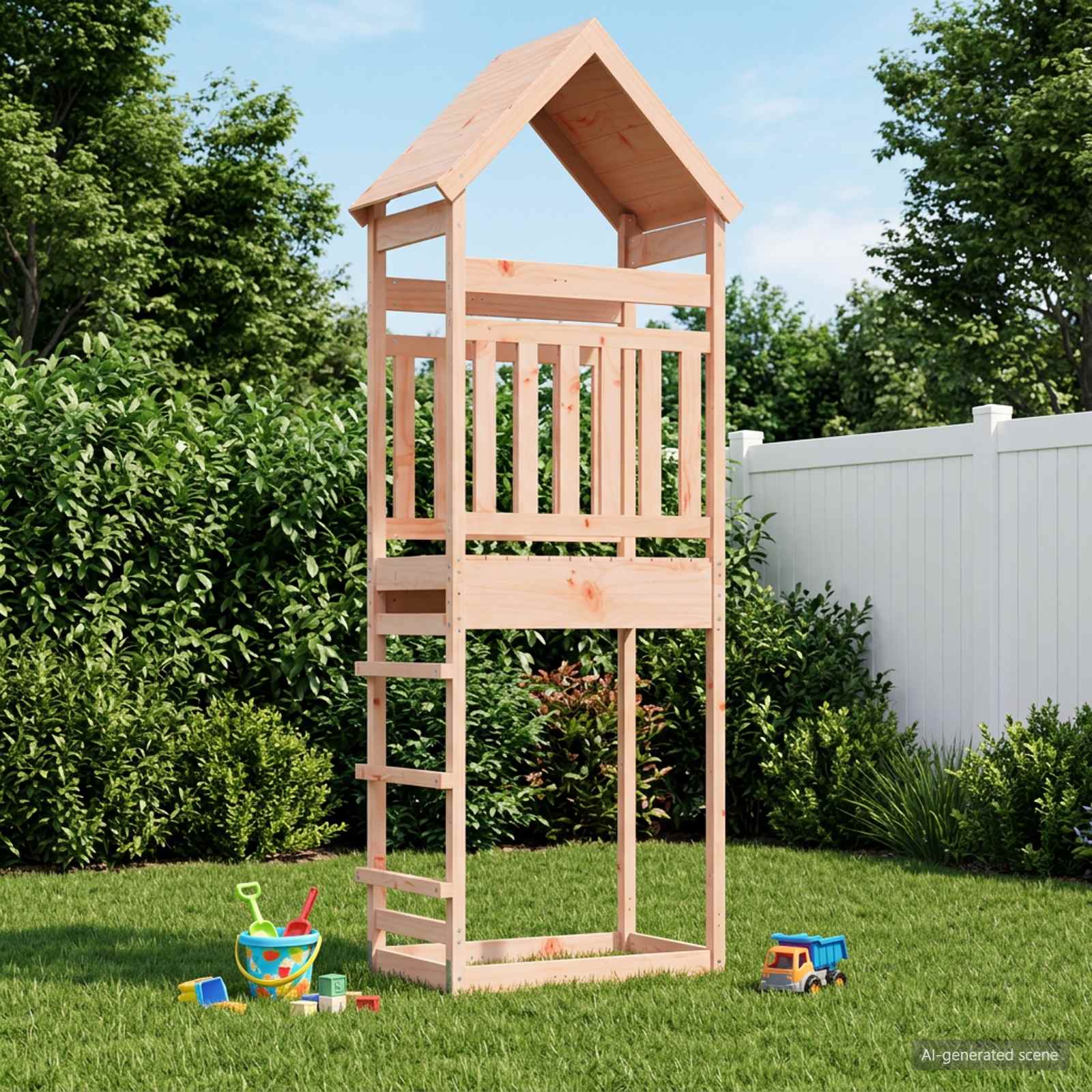 Buiten Speeltoren Naturel 53 x 85 x 264 cm Massief Douglas hout