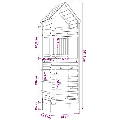 Buiten Speeltoren Naturel Massief Impregneerd Vurenhout