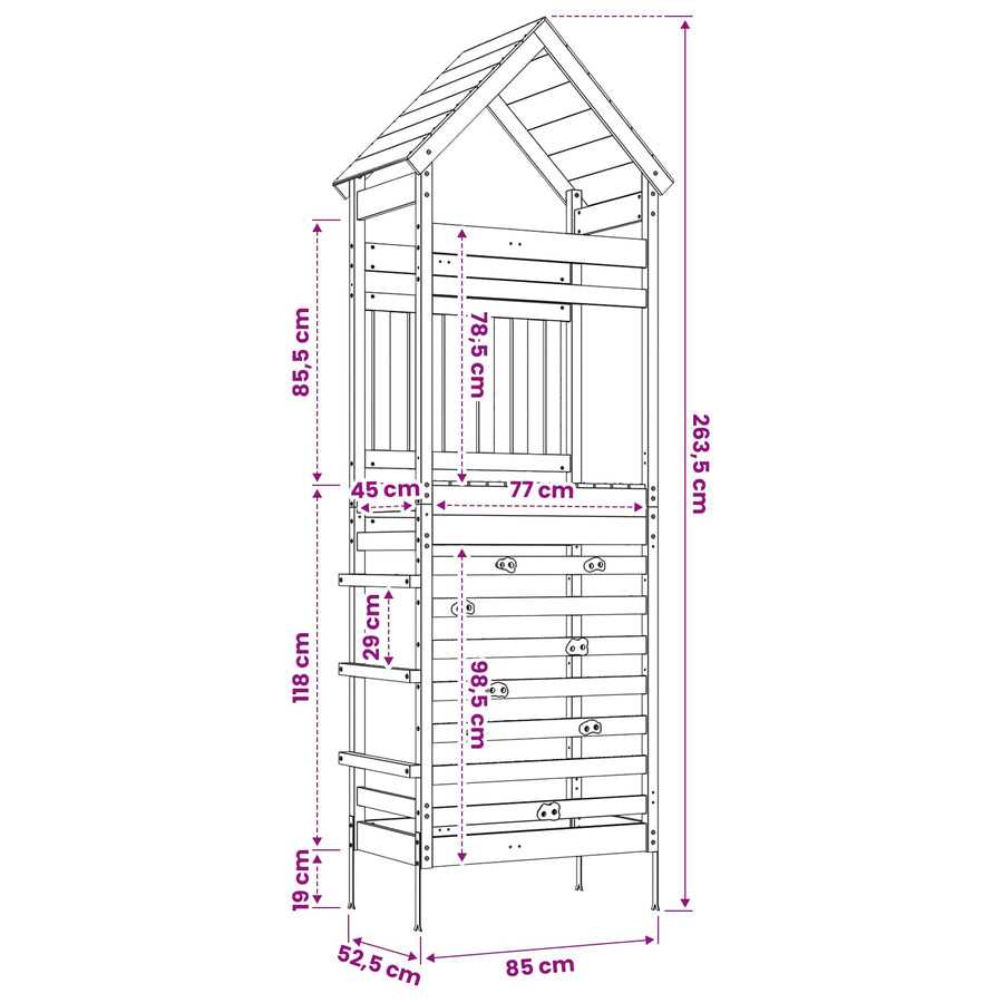 Buiten Speeltoren Naturel Massief Impregneerd Vurenhout