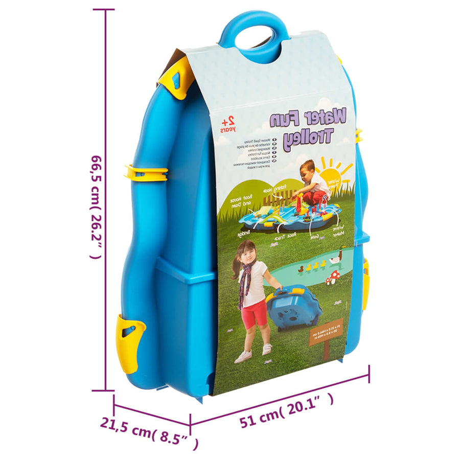 Watertafel Trolley 5X2,5X66,5 Cm Polypropeen Blauw
