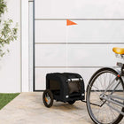 Hondenfietstrailer 124x53x53 cm zwart