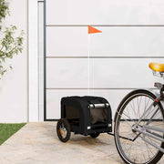 Hondenfietstrailer 124x53x53 cm zwart