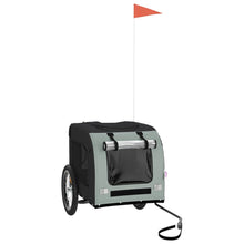 Hondenfietstrailer oxford stof en ijzer zwart en grijs 125 x 64 x 66 cm Zwart en grijs