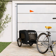 Hondenfietstrailer 125x64x66 cm zwart