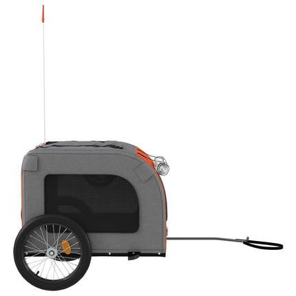 Hondenfietstrailer oxfordstof en ijzer oranje en grijs 69 x 133.5 x 73.5 cm orange