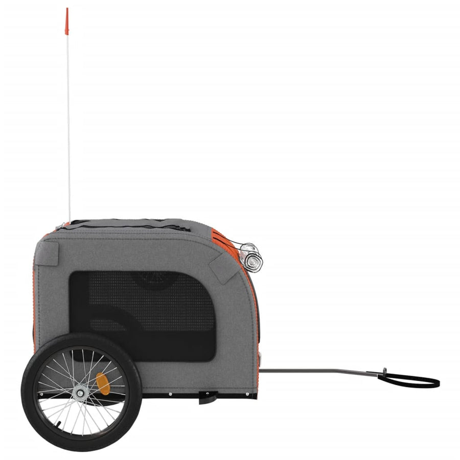 Hondenfietstrailer oxfordstof en ijzer rood en grijs 69 x 133.5 x 73.5 cm Rood