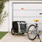 Hondenfietstrailer 69x133.5x73.5 cm grijs zwart