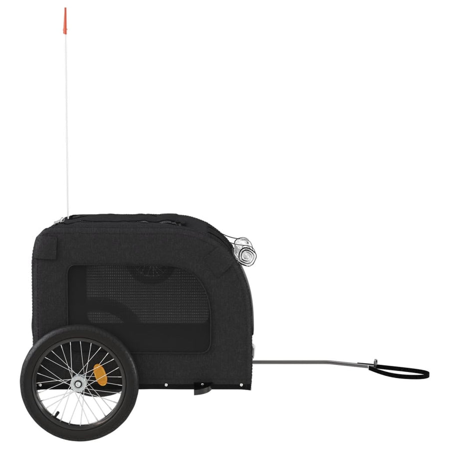 Hondenfietstrailer oxford stof en ijzer zwart 69 x 133.5 x 73.5 cm Zwart