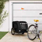 Hondenfietstrailer 69x133.5x73.5 cm zwart