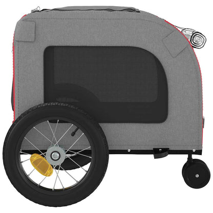 Fietskar Voor Huisdieren En Grijs 124,5 X 63,5 X 53 Cm Rood