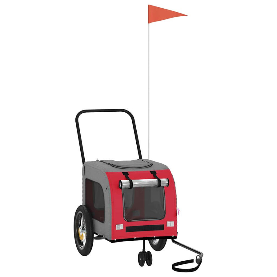 Fietskar Voor Huisdieren En Grijs 124,5 X 63,5 X 53 Cm Rood