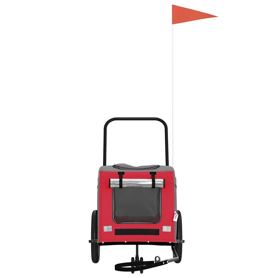 Fietskar Voor Huisdieren En Grijs 124,5 X 63,5 X 53 Cm Rood