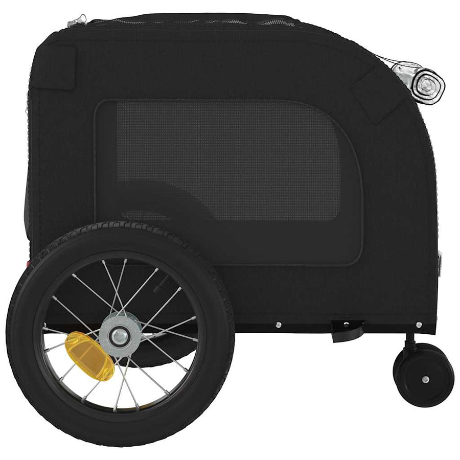 Fietskar Voor Huisdieren Met Opslag 124,5 X 63,5 X 53 Cm Zwart