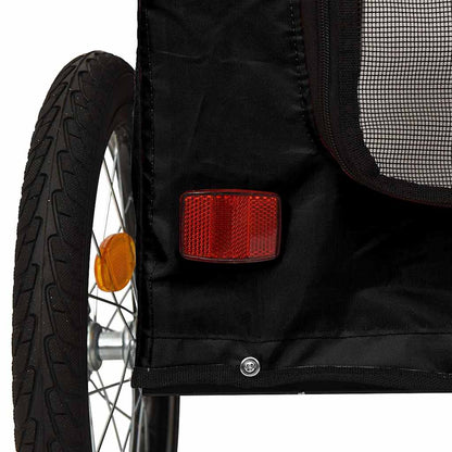 Fietskar Voor Huisdieren Met Opslag 124,5 X 63,5 X 53 Cm Zwart