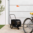 Fietskar huisdieren 124x63x53 cm zwart