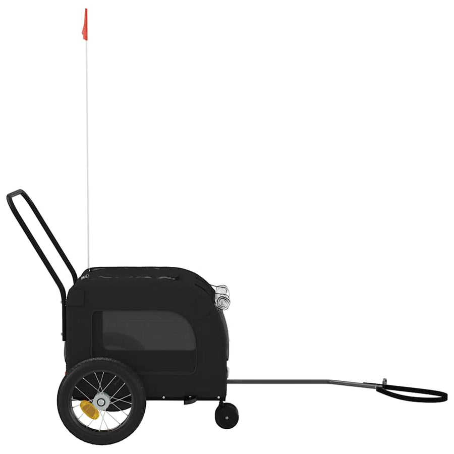 Fietskar Voor Huisdieren Met Opslag 124,5 X 63,5 X 53 Cm Zwart