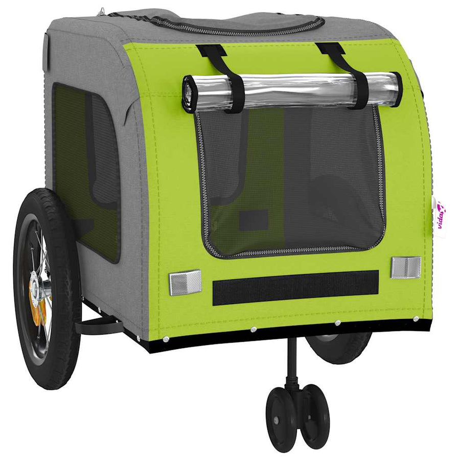 Fietskar Voor Huisdieren En Rood 124,5 X 63,5 X 53 Cm Groen