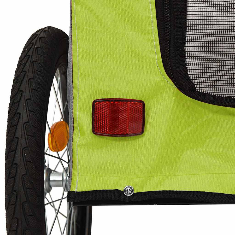 Fietskar Voor Huisdieren En Rood 124,5 X 63,5 X 53 Cm Groen