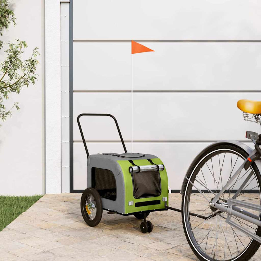 Fietskar Voor Huisdieren En Rood 124,5 X 63,5 X 53 Cm Groen
