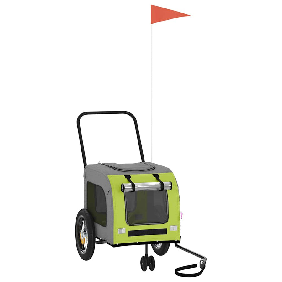 Fietskar Voor Huisdieren En Rood 124,5 X 63,5 X 53 Cm Groen