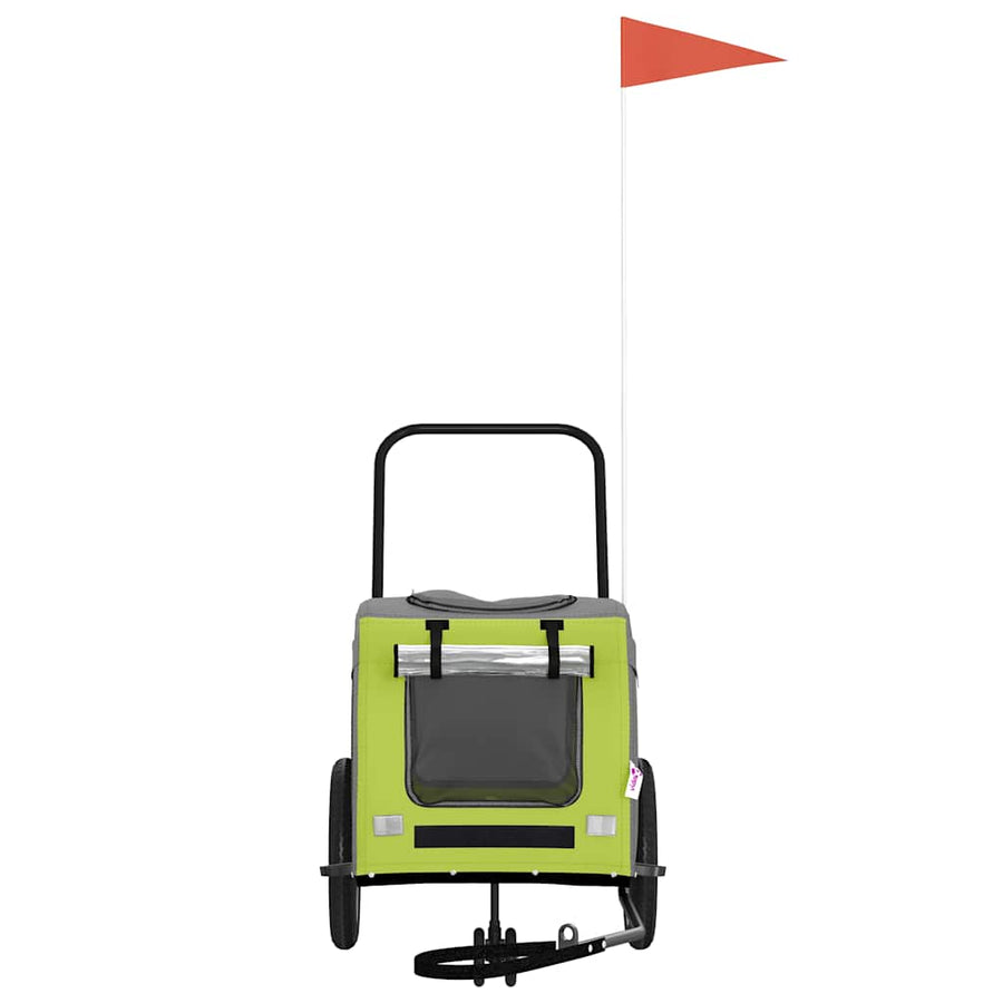 Fietskar Voor Huisdieren En Rood 124,5 X 63,5 X 53 Cm Groen