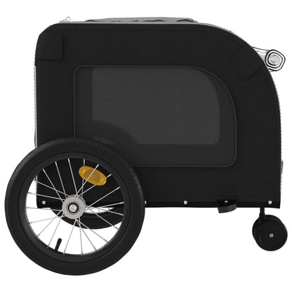 Hondenfietstrailer oxford stof en ijzer zwart en grijs 63 x 121 x 65 cm Zwart en grijs
