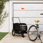 Hondenfietstrailer 63x121x65 cm zwart