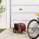 Hondenfietstrailer 124x53x53 cm rood grijs