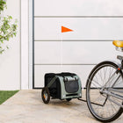 Hondenfietstrailer 124x53x53 cm oxford stof ijzer grijs zwart