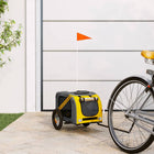 Hondenfietstrailer 124x53x53 cm geel grijs