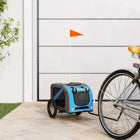 Hondenfietstrailer 124x53x53 cm blauw grijs