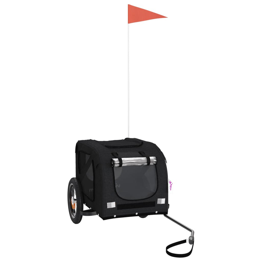 Hondenfietstrailer Oxford Stof En Ijzer 124 x 53 x 53 cm Zwart