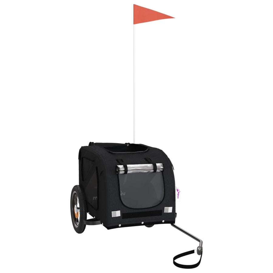Hondenfietstrailer Oxford Stof En Ijzer 124 x 53 x 53 cm Zwart