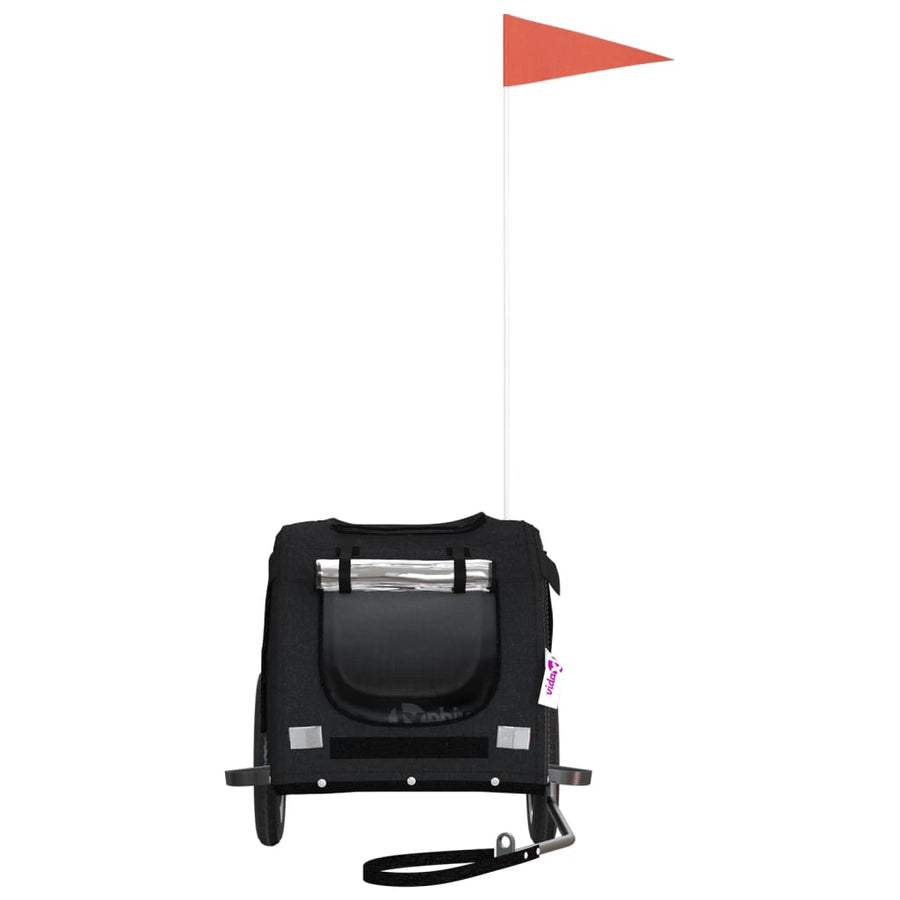 Hondenfietstrailer Oxford Stof En Ijzer 124 x 53 x 53 cm Zwart