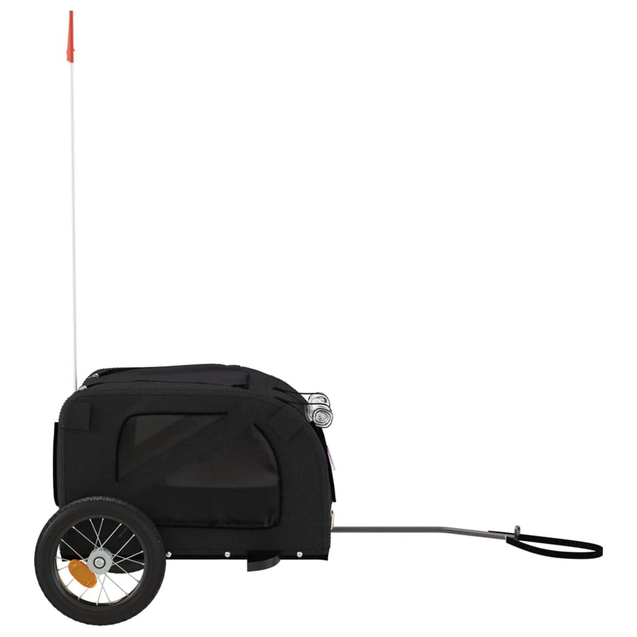 Hondenfietstrailer Oxford Stof En Ijzer 124 x 53 x 53 cm Zwart