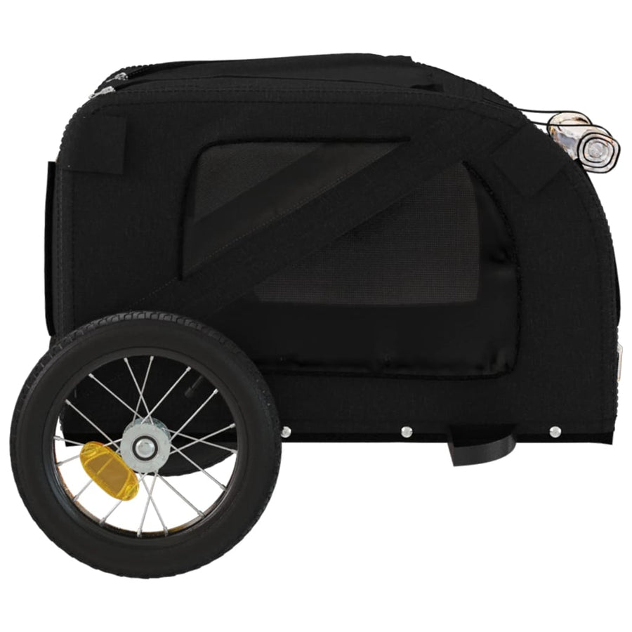 Hondenfietstrailer Oxford Stof En Ijzer 124 x 53 x 53 cm Zwart
