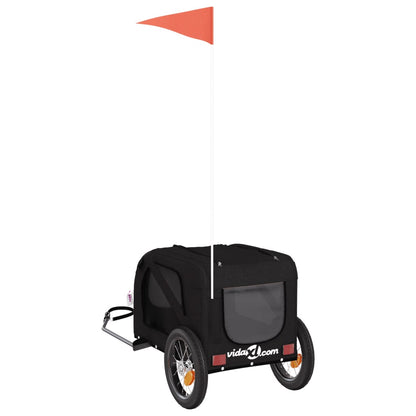 Hondenfietstrailer Oxford Stof En Ijzer 124 x 53 x 53 cm Zwart