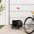 Hondenfietstrailer 124x53x53 cm zwart