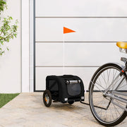 Hondenfietstrailer 124x53x53 cm zwart