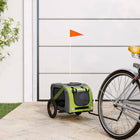 Hondenfietstrailer 124x53x53 cm groen grijs