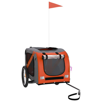 Hondenfietstrailer Oxford Stof En Ijzer Oranje En Zwart 133.5 x 69 x 73.5 cm orange