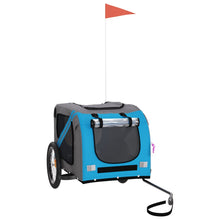 Hondenfietstrailer Oxford Stof En Ijzer En Grijs 133.5 x 69 x 73.5 cm Blauw