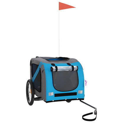 Hondenfietstrailer Oxford Stof En Ijzer En Grijs 133.5 x 69 x 73.5 cm Blauw