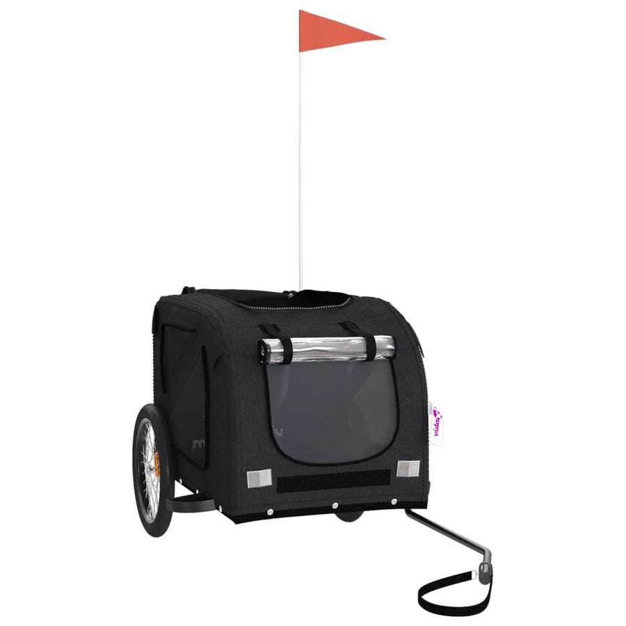 Hondenfietstrailer Oxford Stof En Ijzer 133.5 x 69 x 73.5 cm Zwart