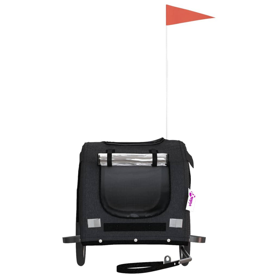 Hondenfietstrailer Oxford Stof En Ijzer 133.5 x 69 x 73.5 cm Zwart