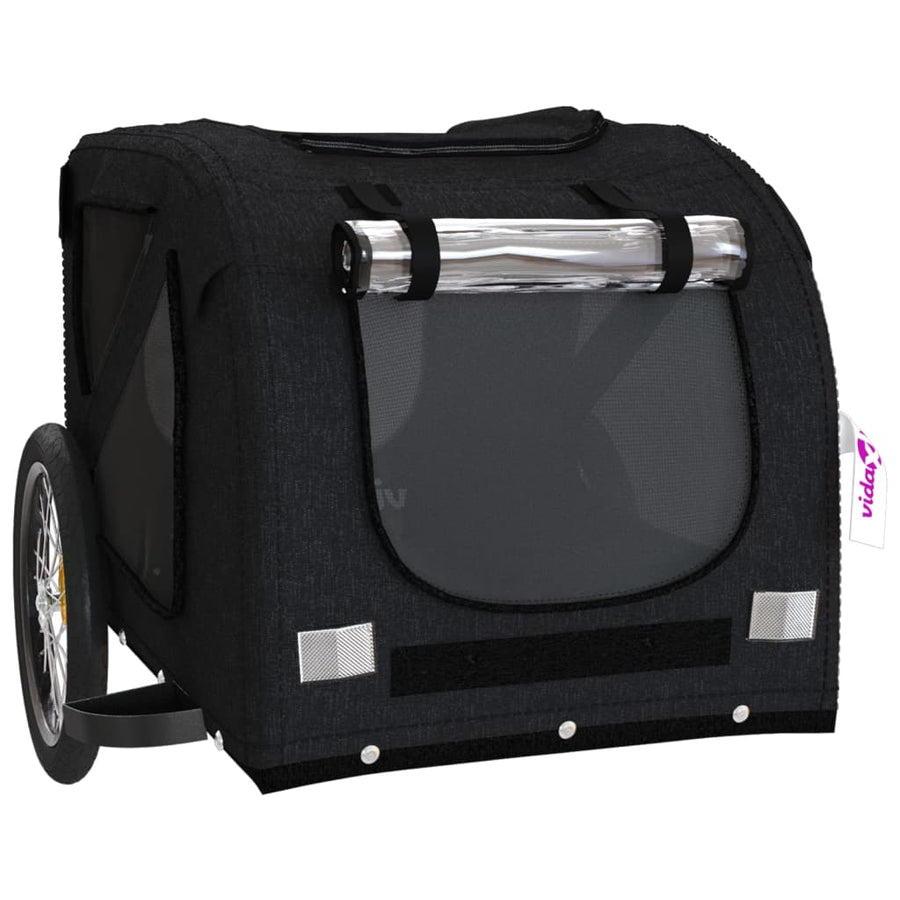 Hondenfietstrailer Oxford Stof En Ijzer 133.5 x 69 x 73.5 cm Zwart