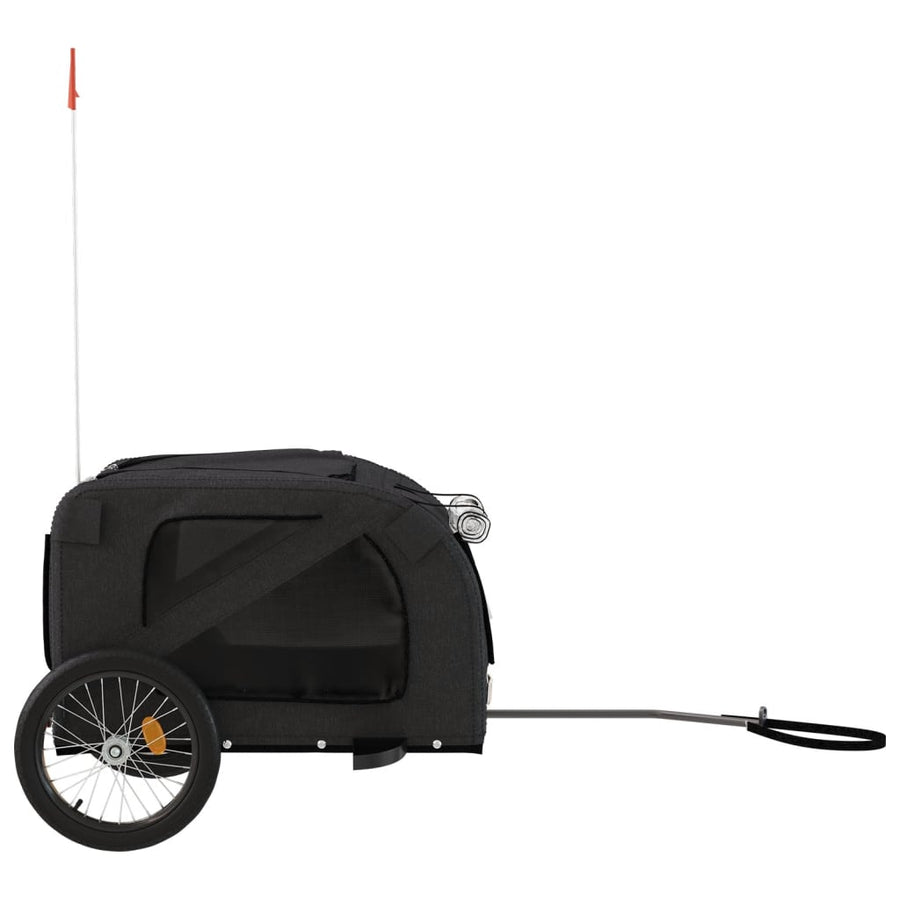 Hondenfietstrailer Oxford Stof En Ijzer 133.5 x 69 x 73.5 cm Zwart
