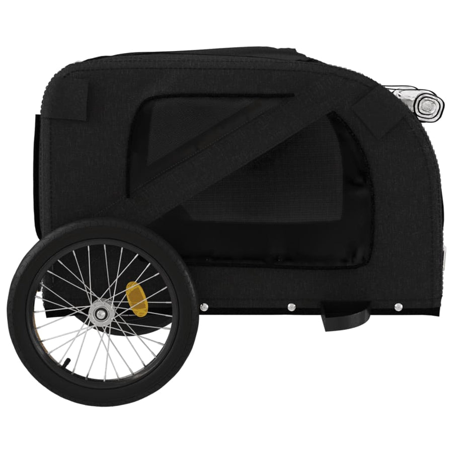 Hondenfietstrailer Oxford Stof En Ijzer 133.5 x 69 x 73.5 cm Zwart