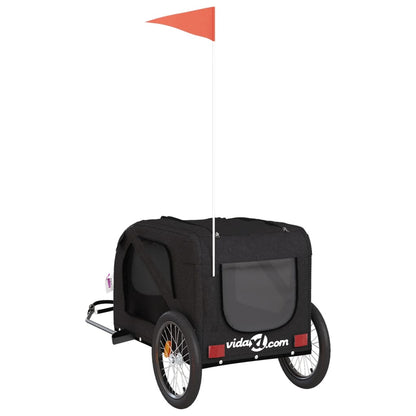 Hondenfietstrailer Oxford Stof En Ijzer 133.5 x 69 x 73.5 cm Zwart